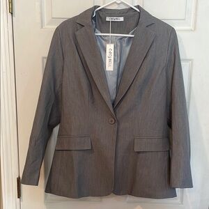 Cicy Bell Size Large Women's Gray Blazer NWT